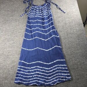 Ex‎ Voto Iris Sundress Blue Tie Dye Maxi Dress XS/S New